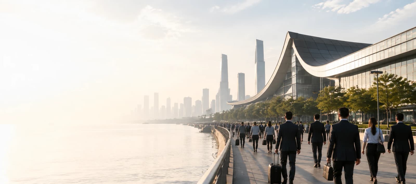 Illustration of business travel in Guangzhou